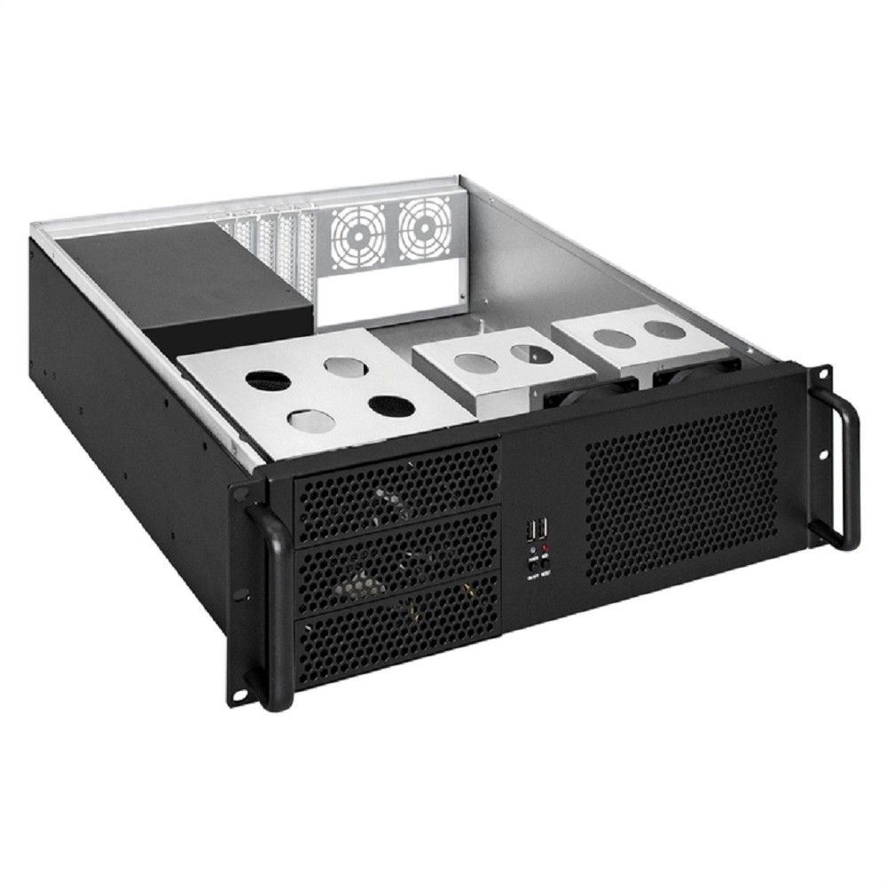 Exegate EX300003RUS Серверный корпус ExeGate Pro 3U390-08 <RM 19", высота 3U, глубина 390, БП 800PAS, USB>