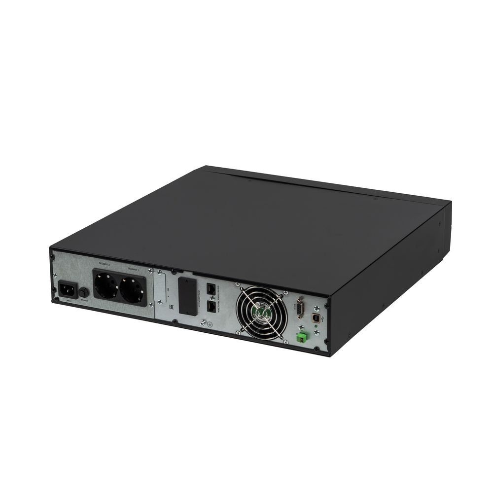 Источник бесперебойного питания (8764) SKAT-UPS 1500-RACK-ON-3X9 P3 - ИБП 1500 Вт, On-Line, синус, встр. АКБ 36В (3x9Ач), 2хSchuko