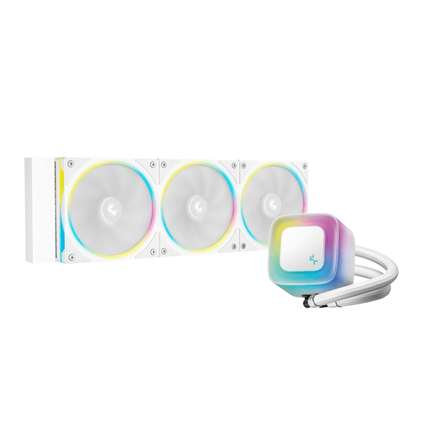 Система водяного охлаждения DEEPCOOL LE360 PRO WH LGA1851/1700/1200/115X/AM5/AM4 (6шт/кор,TDP 300W, ARGB Lighting, Anti-Leak edition, PWM, TRIPLE FAN, белый) RET (R-LE360PRO-WHAMMC-G-1)