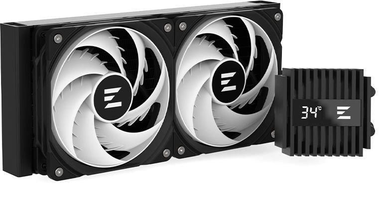Система водяного охлаждения Zalman Alpha2 A24 ARGB Soc-AM5/AM4/1200/1700/1851 черный 4-pin 29.7dB Al LCD 320W 2000gr Ret (ALPHA2 A24 BLACK)
