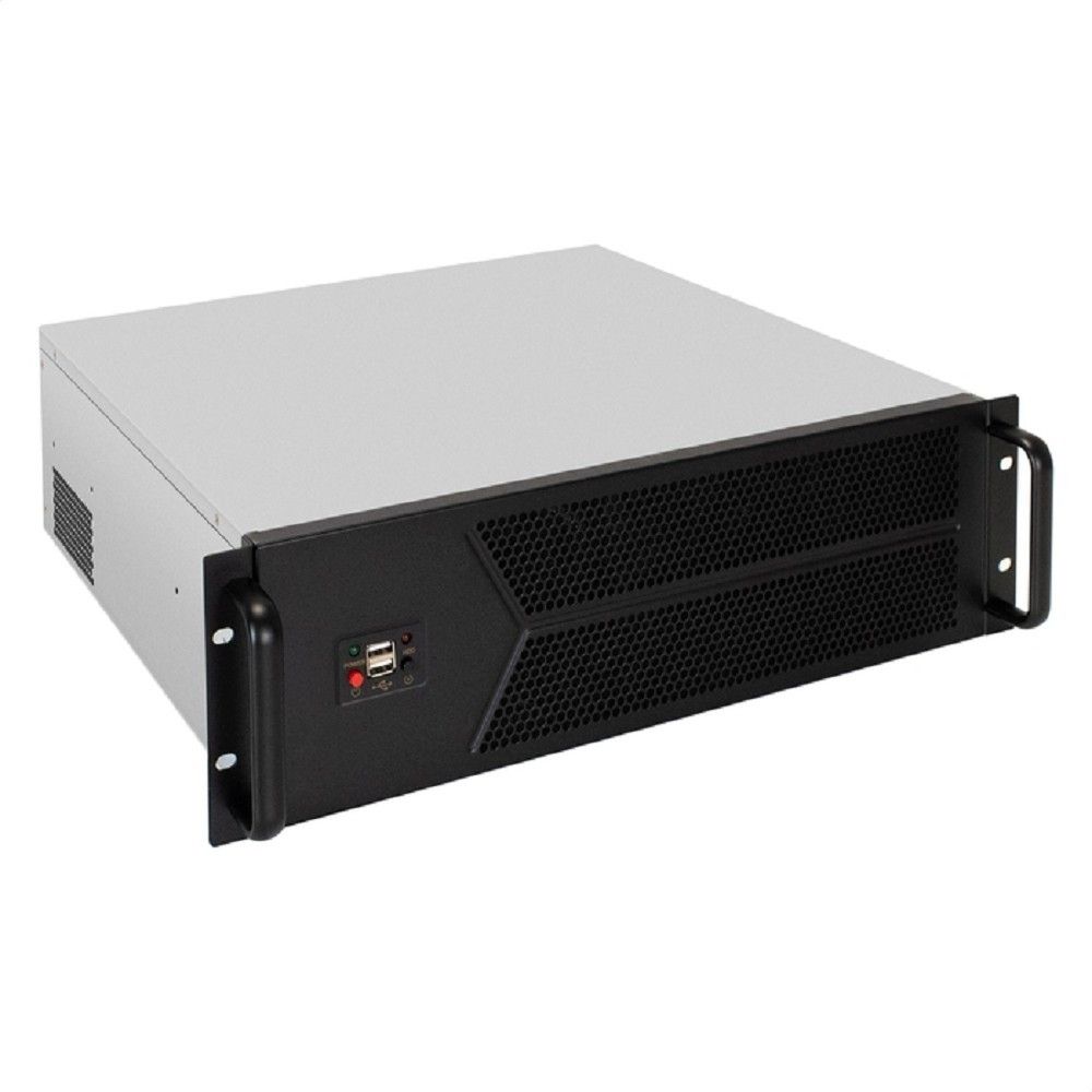Exegate EX298398RUS Серверный корпус ExeGate Pro 3U450-12 <RM 19", высота 3U, глубина 450, БП 1U-450ADS, 2*USB>