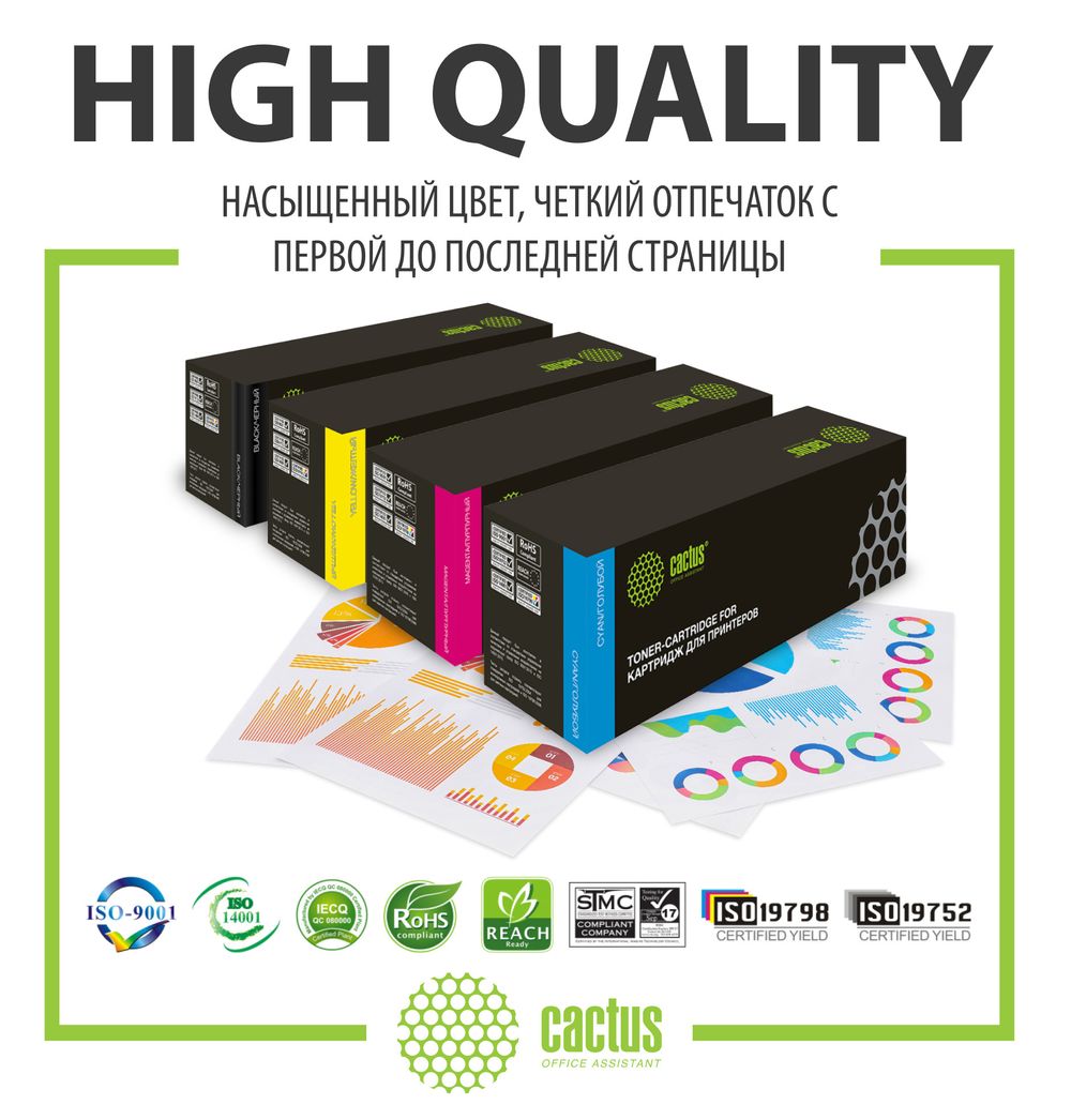 Картридж лазерный Cactus CS-CB543A CB543A пурпурный (1400стр.) для HP CLJ CP1215/1515/CM1312