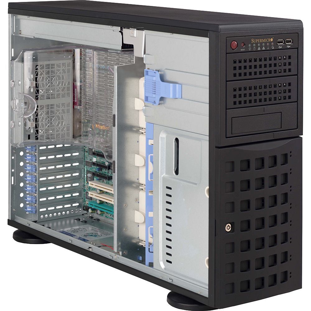 Корпус SuperMicro CSE-745TQ-R1200B BLACK SC745TQ 4U Tower w/Redundanr  1200W