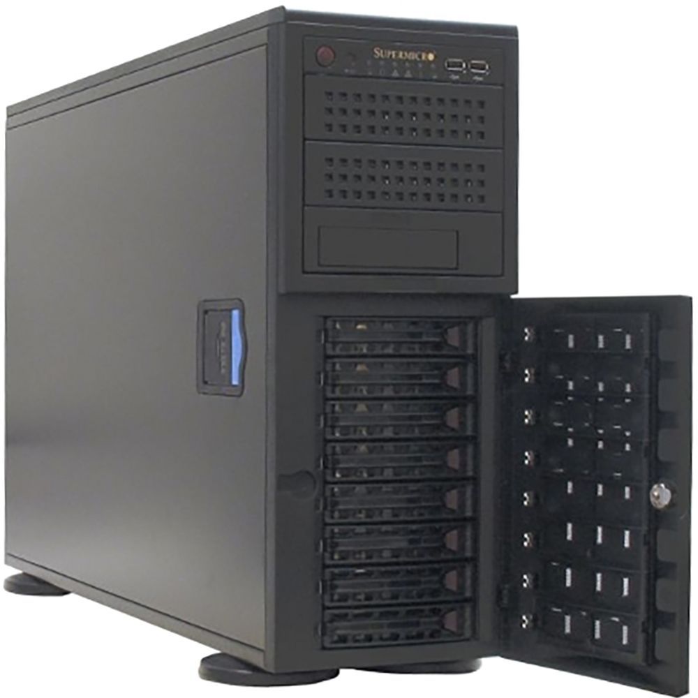 Корпус SuperMicro CSE-745TQ-R1200B BLACK SC745TQ 4U Tower w/Redundanr  1200W