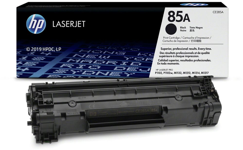 Картридж лазерный HP 85A CE285A черный бар.в компл. (1600стр.) для HP LJ P1102/P1102w