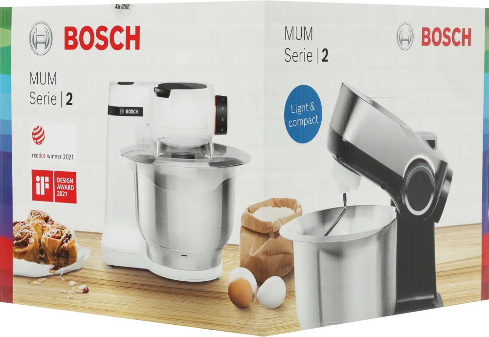 Кухонная машина Bosch Mum Serie 2 MUMS2ER01 планетар.вращ. 700Вт красный