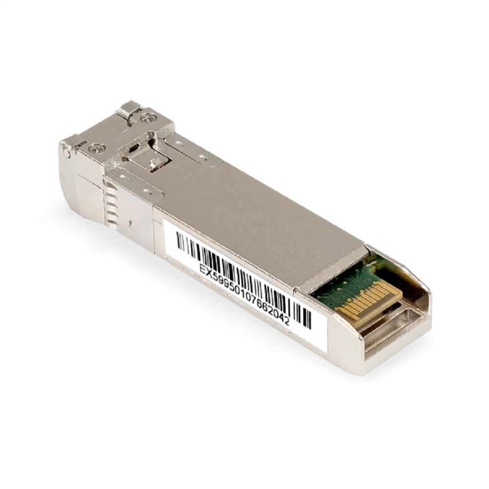 Exegate EX298327RUS Трансивер SFP+ EXT-10G-MM850-LC2-300M (10GBase-SR для многомодового оптического кабеля, 10 Гбит/с, Tx:850/Rx:850 нм, до 300 м, разъем Duplex LC)
