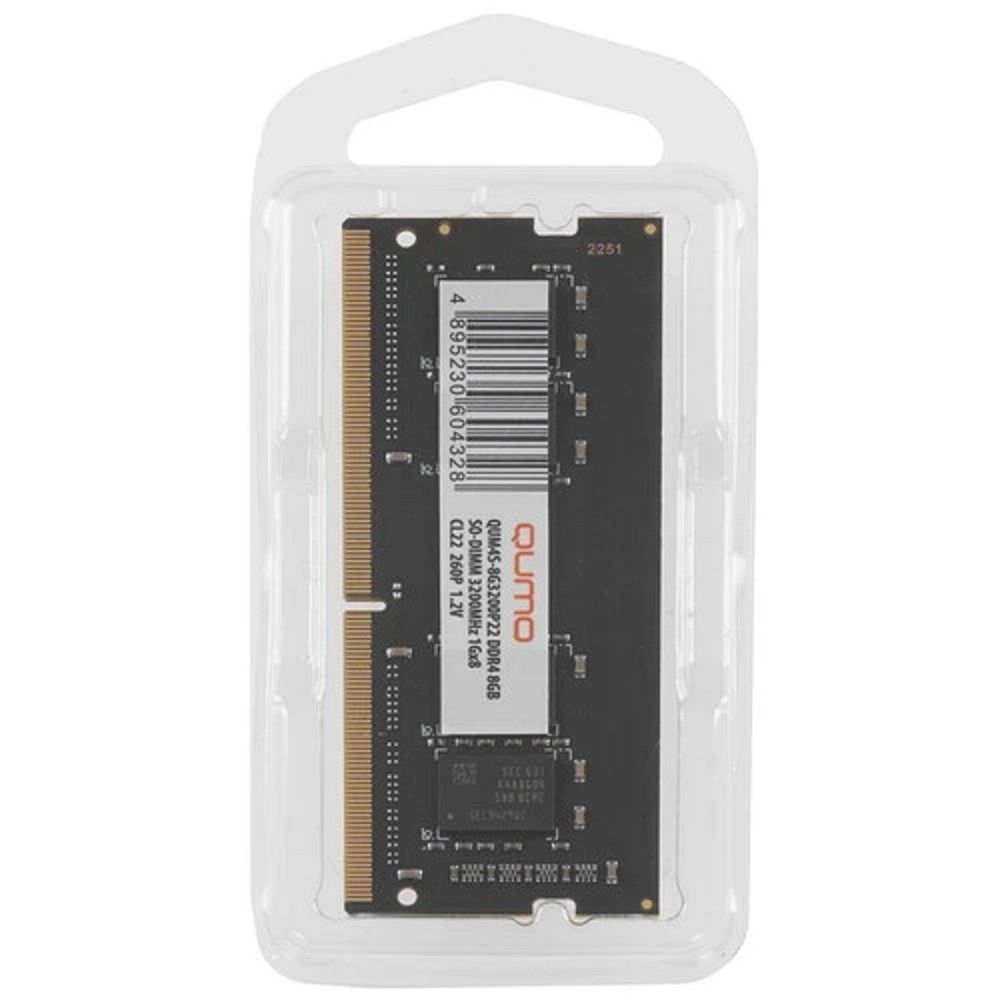 QUMO DDR4 SODIMM 8GB QUM4S-8G3200P22 PC4-25600, 3200MHz OEM/RTL
