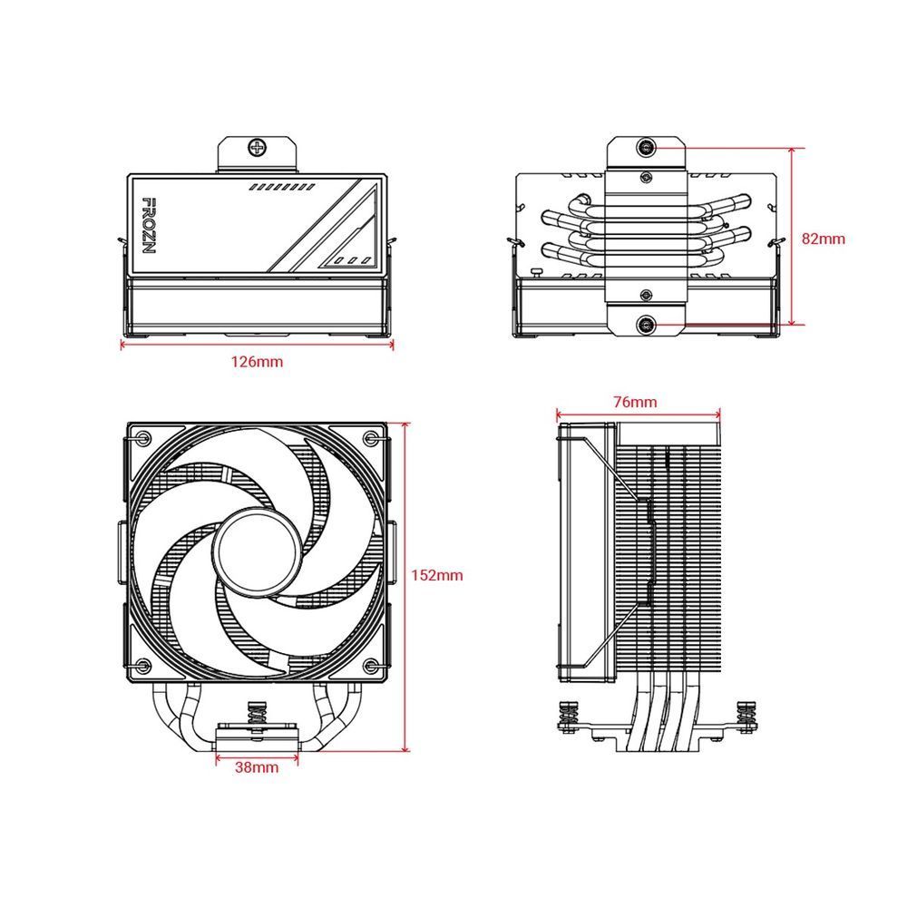 Вентилятор для процессора ID-Cooling FROZN A410 SE 180W/ Intel 1700, 12*, 115*, AMD AM5, AM4/ Screws