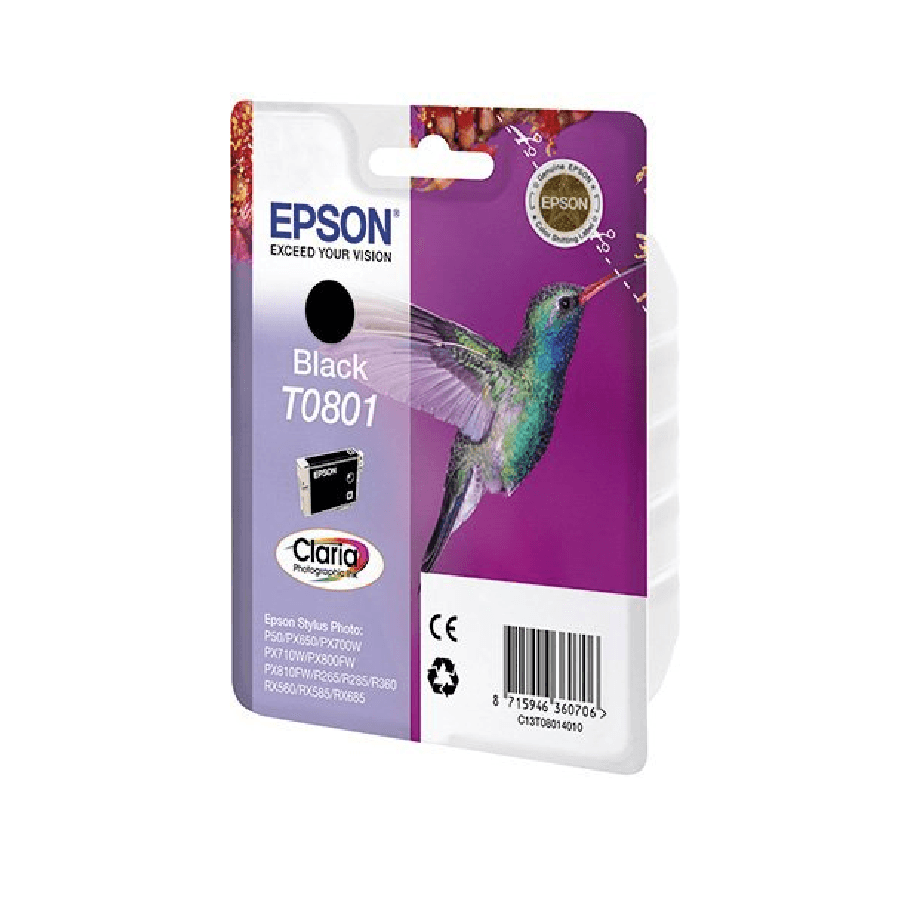 EPSON C13T08014011  T0801 Картридж черный, стандартной емкости P50/PX660 (cons ink)