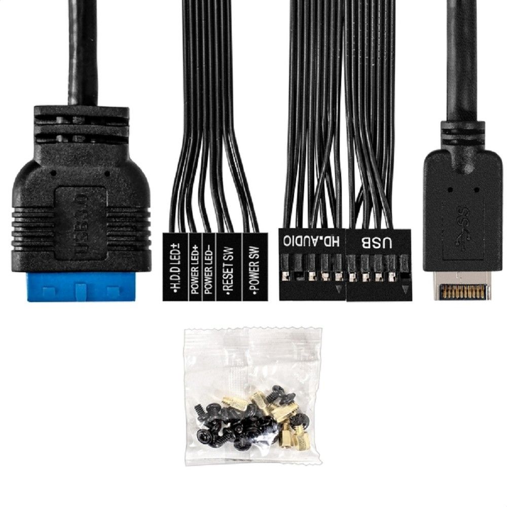 Exegate EX299248RUS Корпус Minitower ExeGate BAA-308UC-UNS350 (mATX, БП UNS350 с вент. 12см, 1*USB+1*USB3.0+1*TypeC, HD Audio, черный)