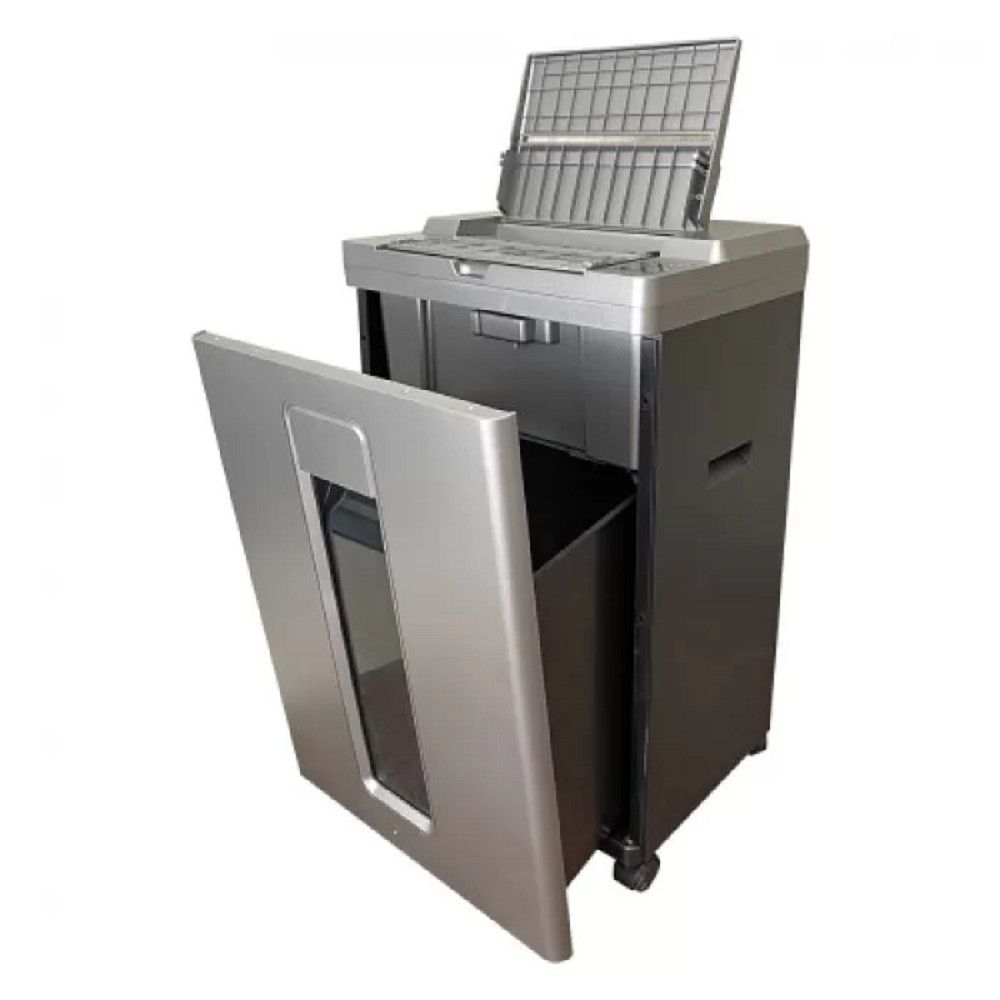 Шредер Office Kit SA200 (1,9х10) серый/черный с автоподачей (секр.P-5) фрагменты 200лист. 23лтр. пл.карты