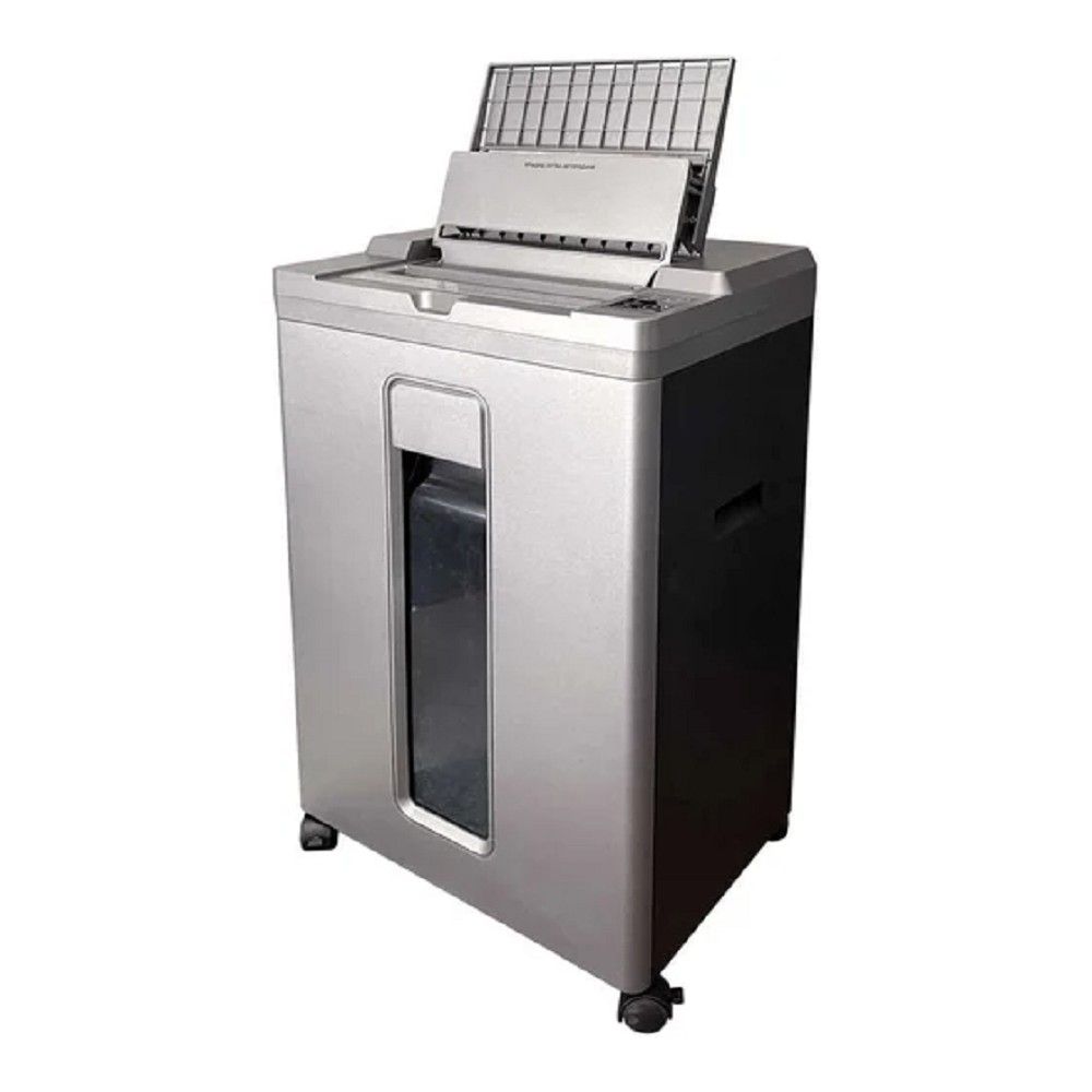 Шредер Office Kit SA200 (1,9х10) серый/черный с автоподачей (секр.P-5) фрагменты 200лист. 23лтр. пл.карты