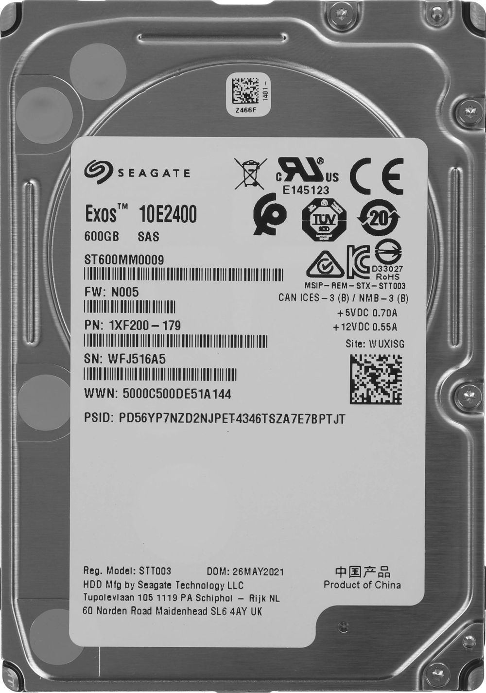Жесткий диск серверный Seagate ST600MM0009 600GB 2.5" SAS 12Gb/s, 10000rpm, 128MB, Bulk