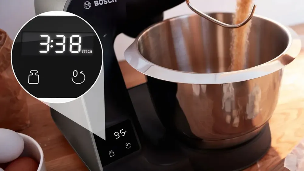 Кухонная машина Bosch Mum5 MUM5X планетар.вращ. 1000Вт черный/серый