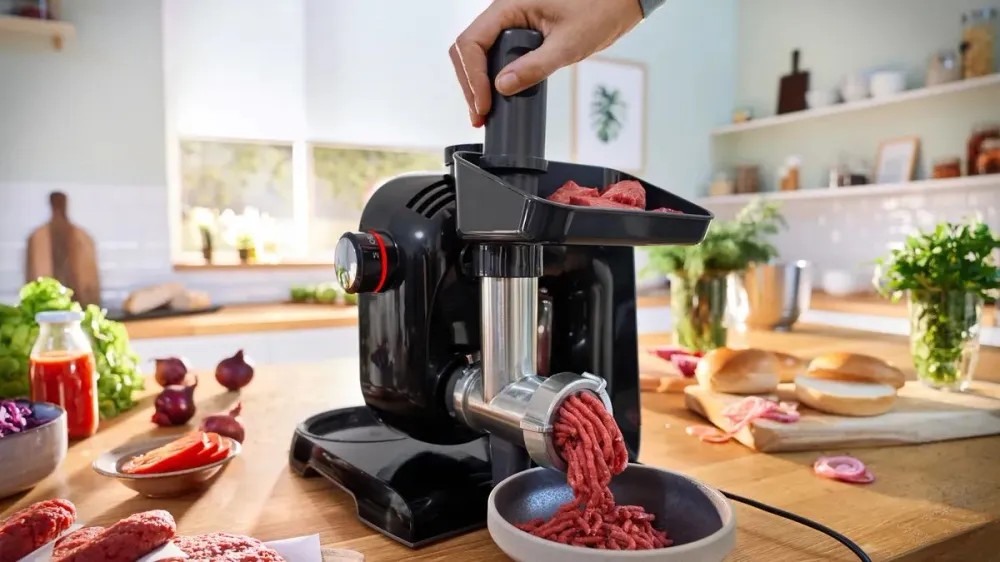 Кухонная машина Bosch Mum5 MUM5X планетар.вращ. 1000Вт черный/серый
