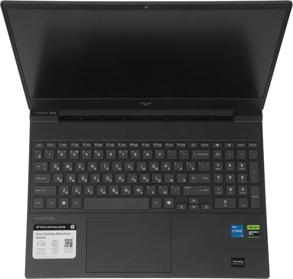Ноутбук HP Victus 15-fa2082wm Core i5 13420H 16Gb SSD512Gb NVIDIA GeForce RTX4050 6Gb 15.6" IPS FHD (1920x1080) Windows 11 Home Multi Language silver WiFi BT Cam (B5EQ3UA)