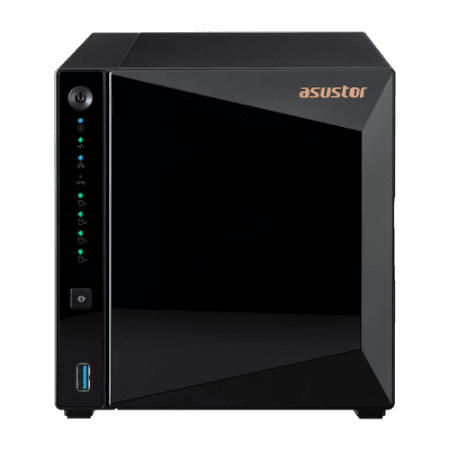 Сетевое хранилище ASUSTOR AS3304T V2 4-Bay NAS/MPl/ARM64 64-bit 1.7GHz/2GBDDR4/noHDD,LFF(HDD,SSD),/1x2.5GbE(LAN)/3xUSB3.2