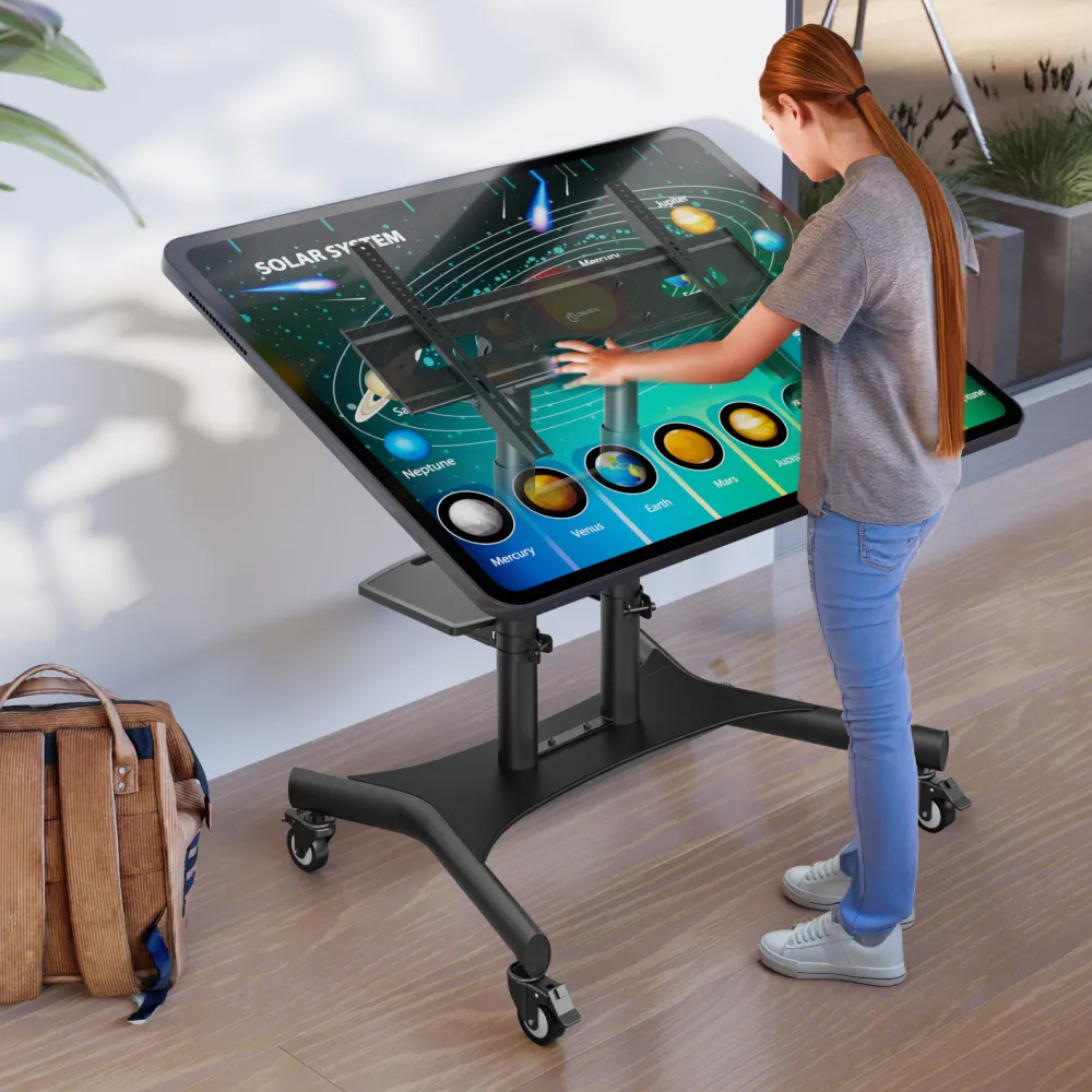 Стойка для телевизора Onkron TS1380 черный 50"-83" макс.70кг напольный мобильный