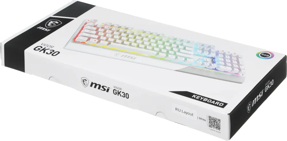 Клавиатура MSI VIGOR GK30 WHITE (S11-04RU304-CLA)