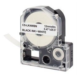 Картридж ленточный Cactus CS-LK4WBN LK-4WBN черный на белом 12x9 для Epson LW300/LW400/LW700/LW600P/LW1000P/K400/Z700/Z900 без чипа
