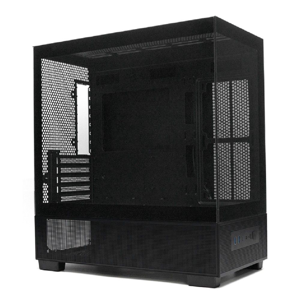 XASTRA Корпус Q500M-0F Black mATX/Aquarium/Screewless/no fans/ Q500M-0F