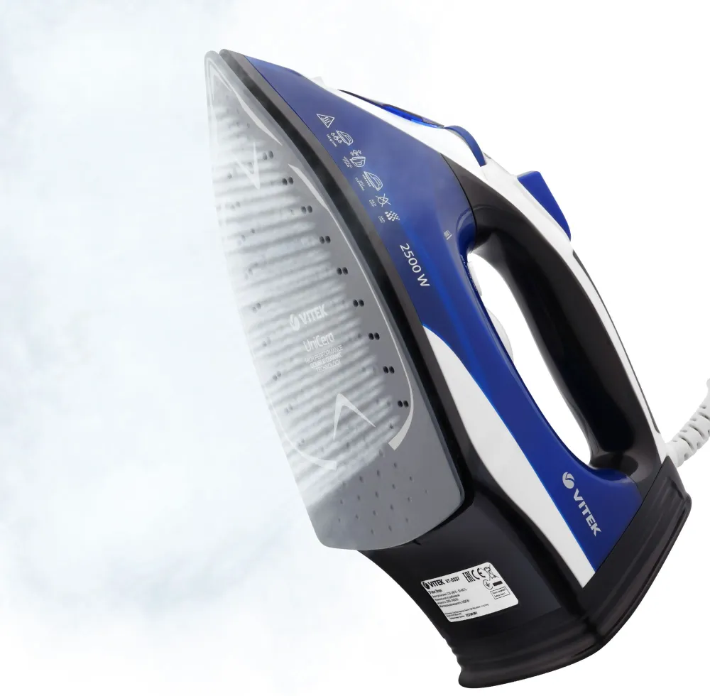 Утюг Vitek VT-8337 2500Вт синий/белый/серый