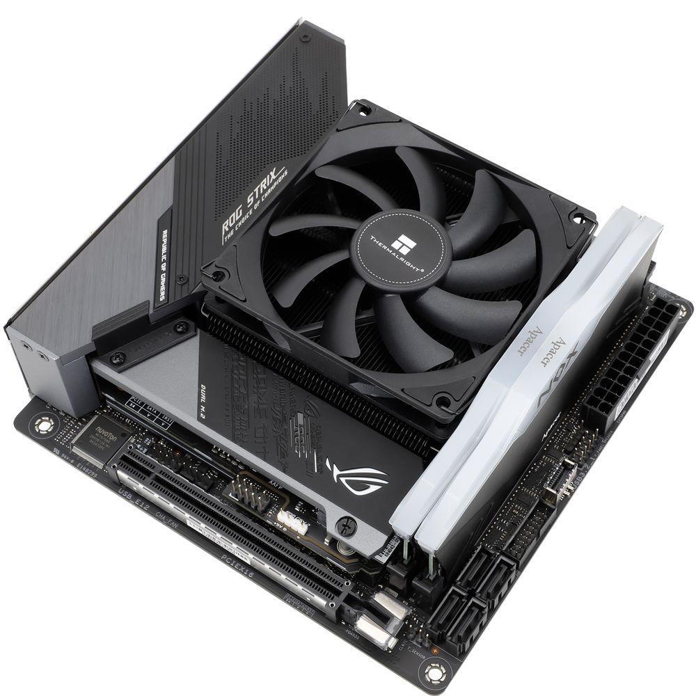 Кулер для процессора/ CPU Cooler Thermalright AXP-90 X47 Black (4-pin PWM, 32mm, Ni/Cu, 4x6mm, 1x92mm, 42.58CFM, 22.4dBA, 2700RPM, S: 1851/1700/1200/115X, AM5/AM4, black)