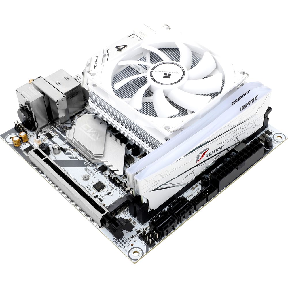 Кулер для процессора/ CPU Cooler Thermalright AXP-90 X47 White (4-pin PWM, 32mm, Ni/Cu, 4x6mm, 1x92mm, 42.58CFM, 22.4dBA, 2700RPM, S: 1851/1700/1200/115X, AM5/AM4, white)