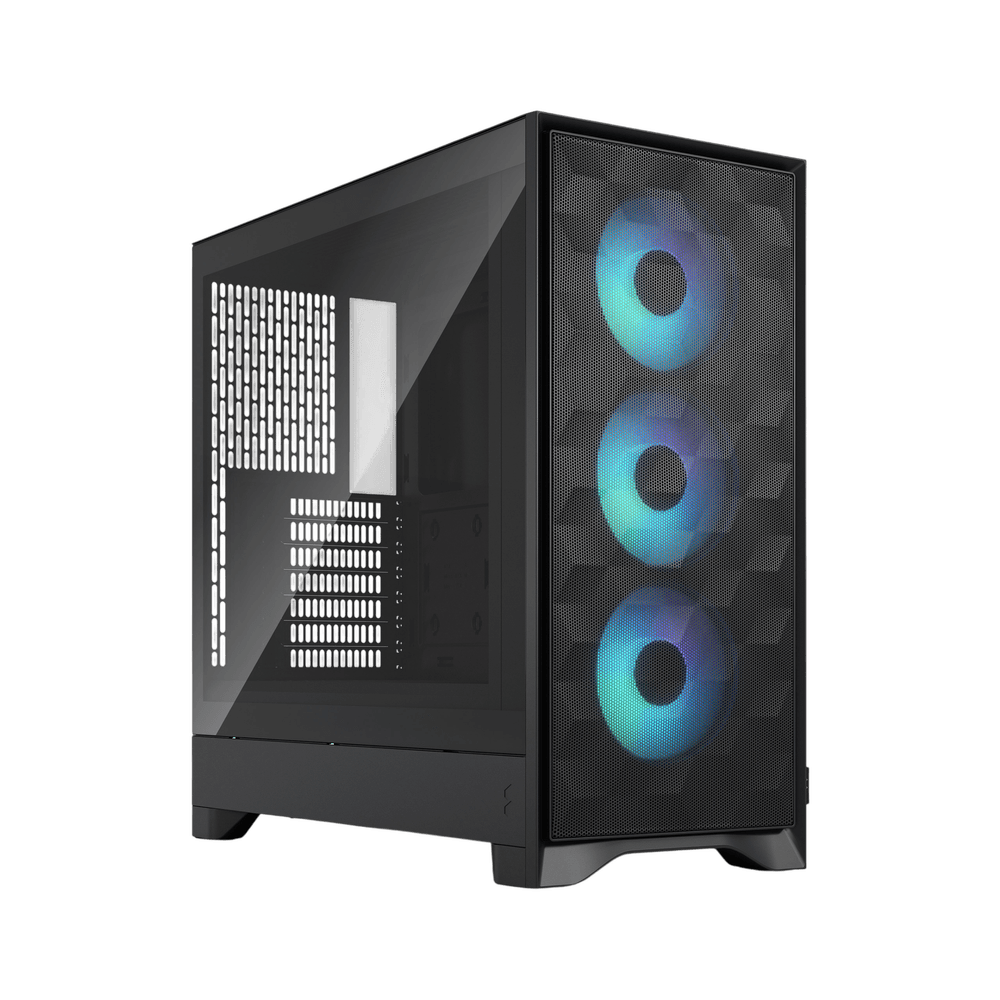 Корпус ПК без блока питания/ Case Fractal Design Pop 2 Air TG RGB, Midi-Tower, 3x120mm, 1xUSB-C + 1xUSB-A 3.2 ATX, mATX, mITX Black