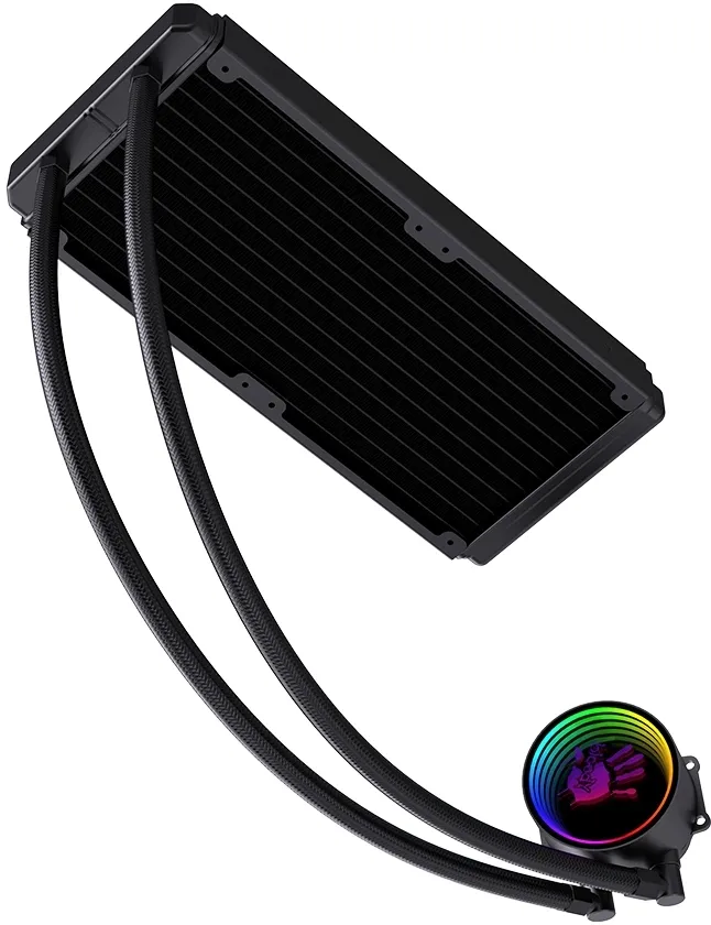Система водяного охлаждения Bloody BD-LC240ARGB1 ARGB Soc-AM5/AM4/1200/1700/1851 черный 4-pin 22-35dB Al+Cu LCD 260W 1200gr Ret (BD-LC240ARGB1-BK)