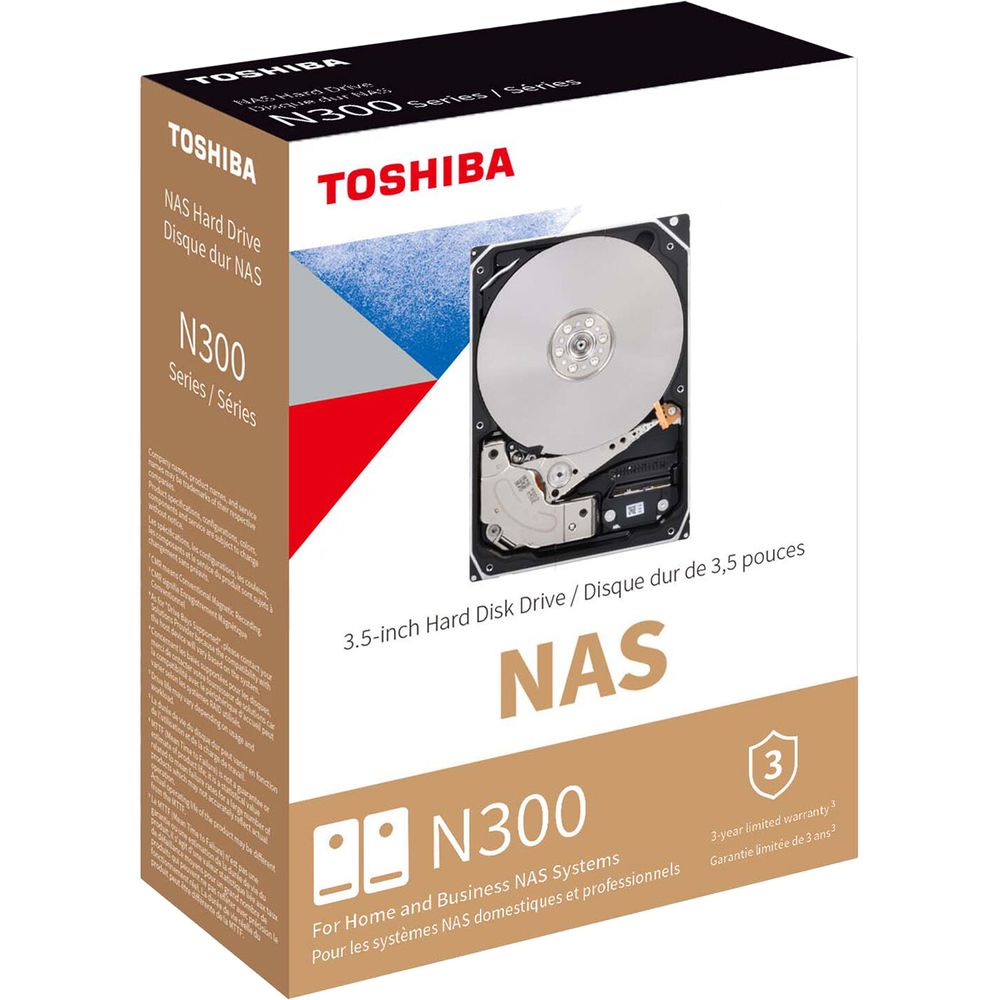 Жесткий диск/ HDD Toshiba N300 NAS SATA3 3.5" 12TB 7200 512Mb 6Gb/s 1 year warranty (replacement ST12000VN0008, WD120EFGX, WD120EFBX, WD101EFBX)