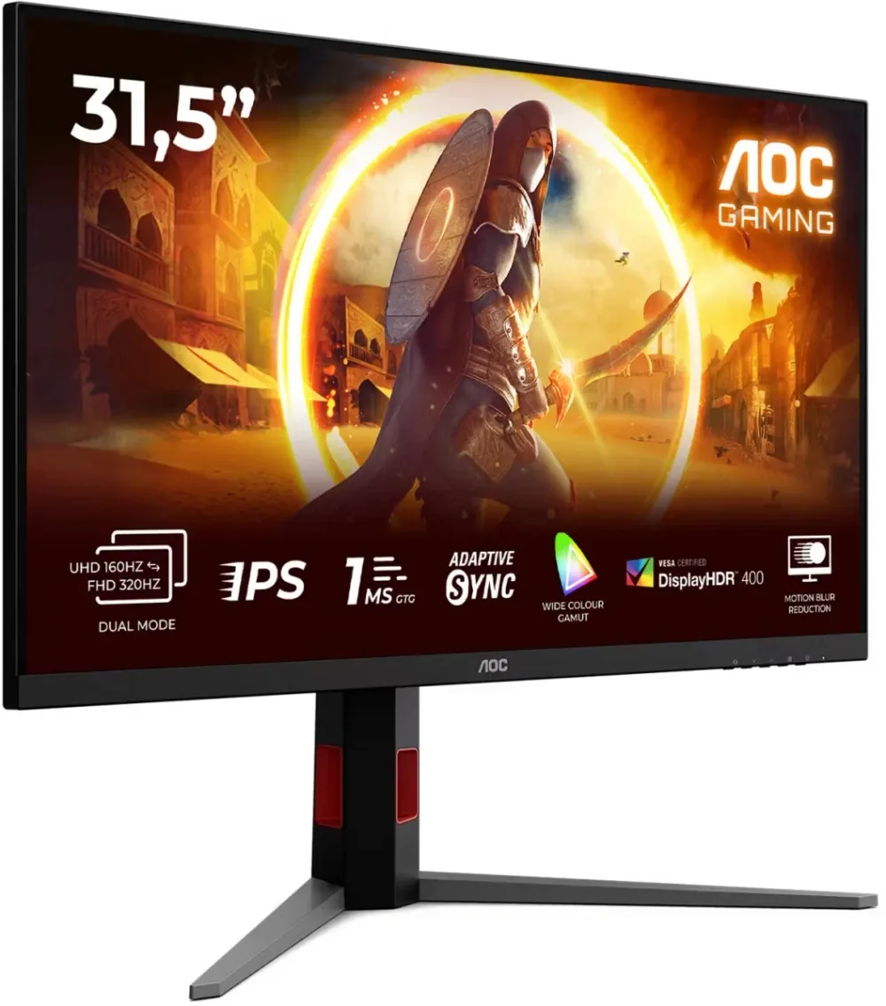 Монитор AOC 31.5" Gaming U32G4U черный/красный IPS LED 16:9 HDMI матовая HAS Piv 400cd 178гр/178гр 3840x2160 160Hz DP 4K USB 7.79кг