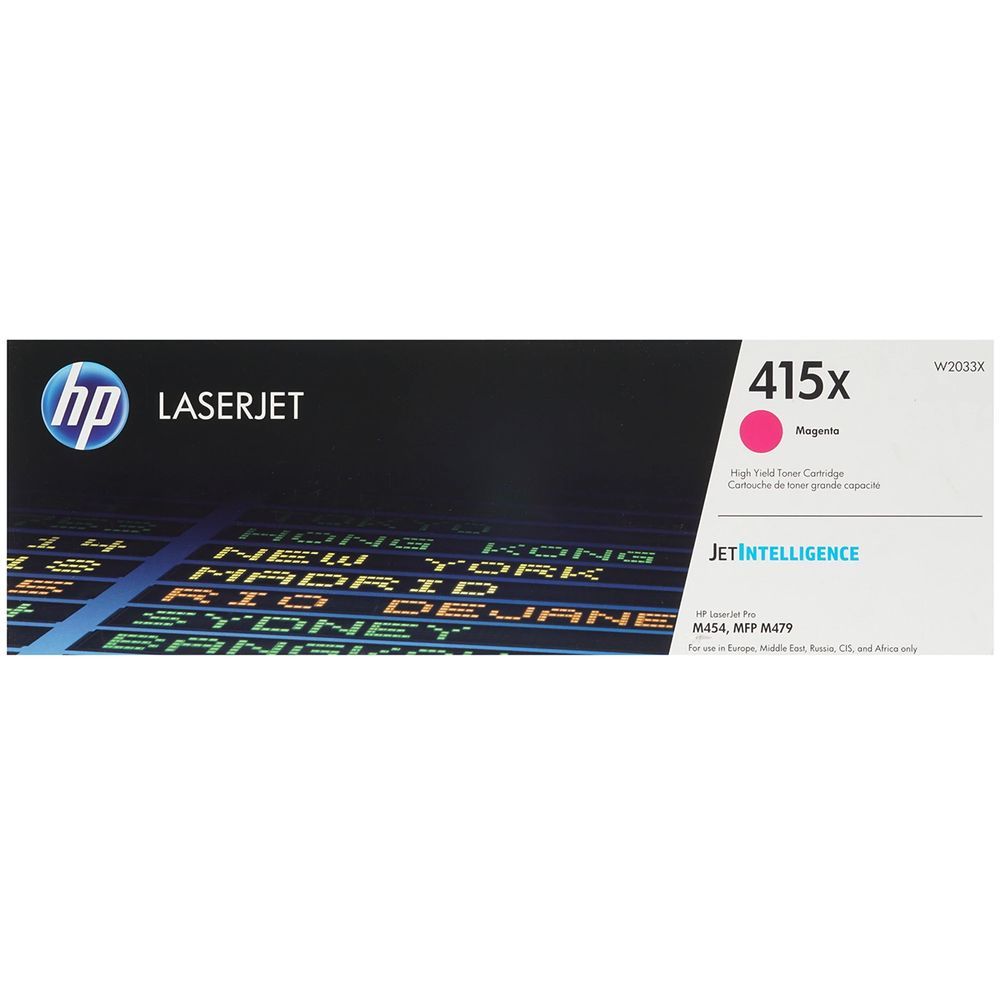 Картридж HP W2033X 415X увеличенной емкости, пурпурный (6000стр.) {HP LJ M454/MFPM479} (046412)