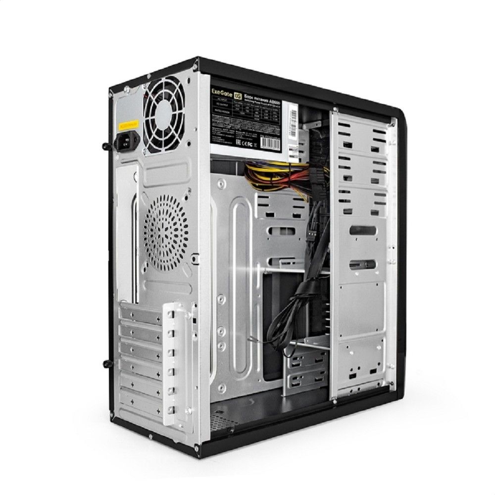 Exegate EX292999RUS Корпус Miditower ExeGate CP-606U-AB600 (ATX, AB600 с вент. 8см, 1*USB+1*USB3.0, аудио)