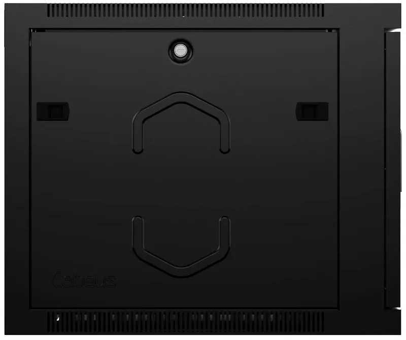 Cabeus SH-05F-6U60/45-BK Шкаф телекоммуникационный настенный 19" 6U 600x450x368mm (ШхГхВ) дверь стекло, цвет черный (RAL 9004)