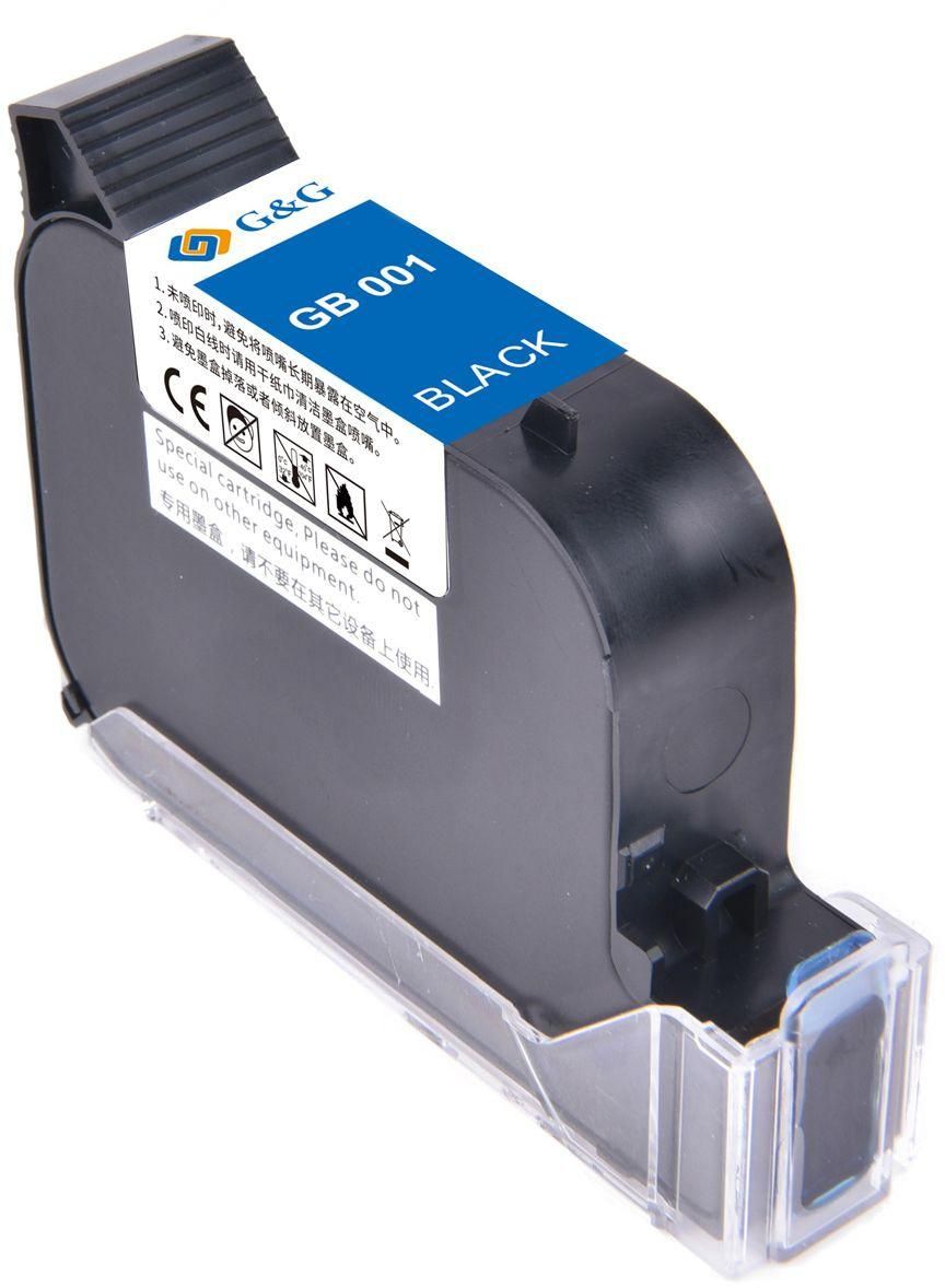 Картридж струйный G&G GB-001BK черный сольвентный (42мл) для G&G GG-HH1001B с чипом