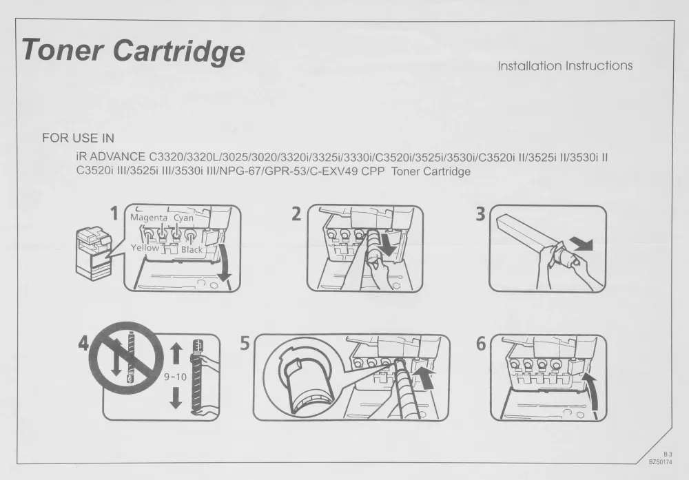 Картридж лазерный Cet CET141517 C-EXV54/1397C002AA желтый (8500стр.) для Canon iRC3025/iRC3025i