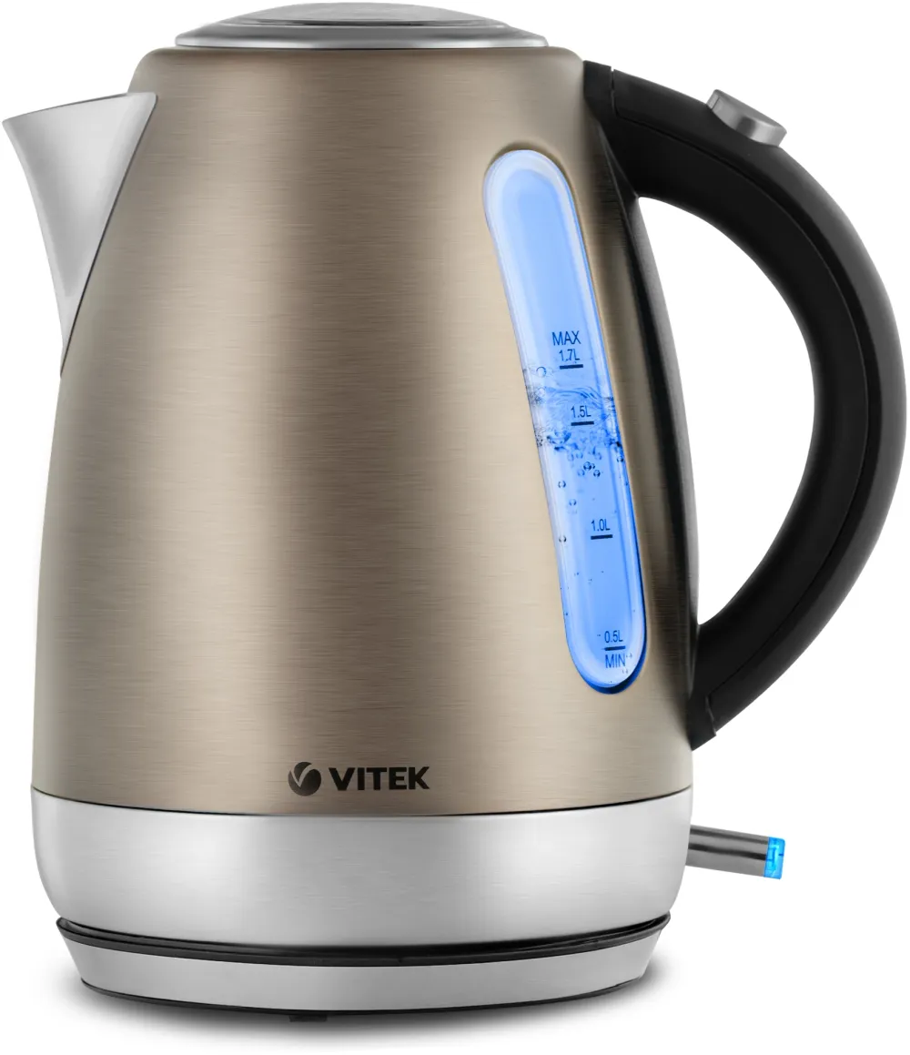 Чайник электрический Vitek VT-7025 1.7л. 2100Вт бронзовый корпус: металл/пластик