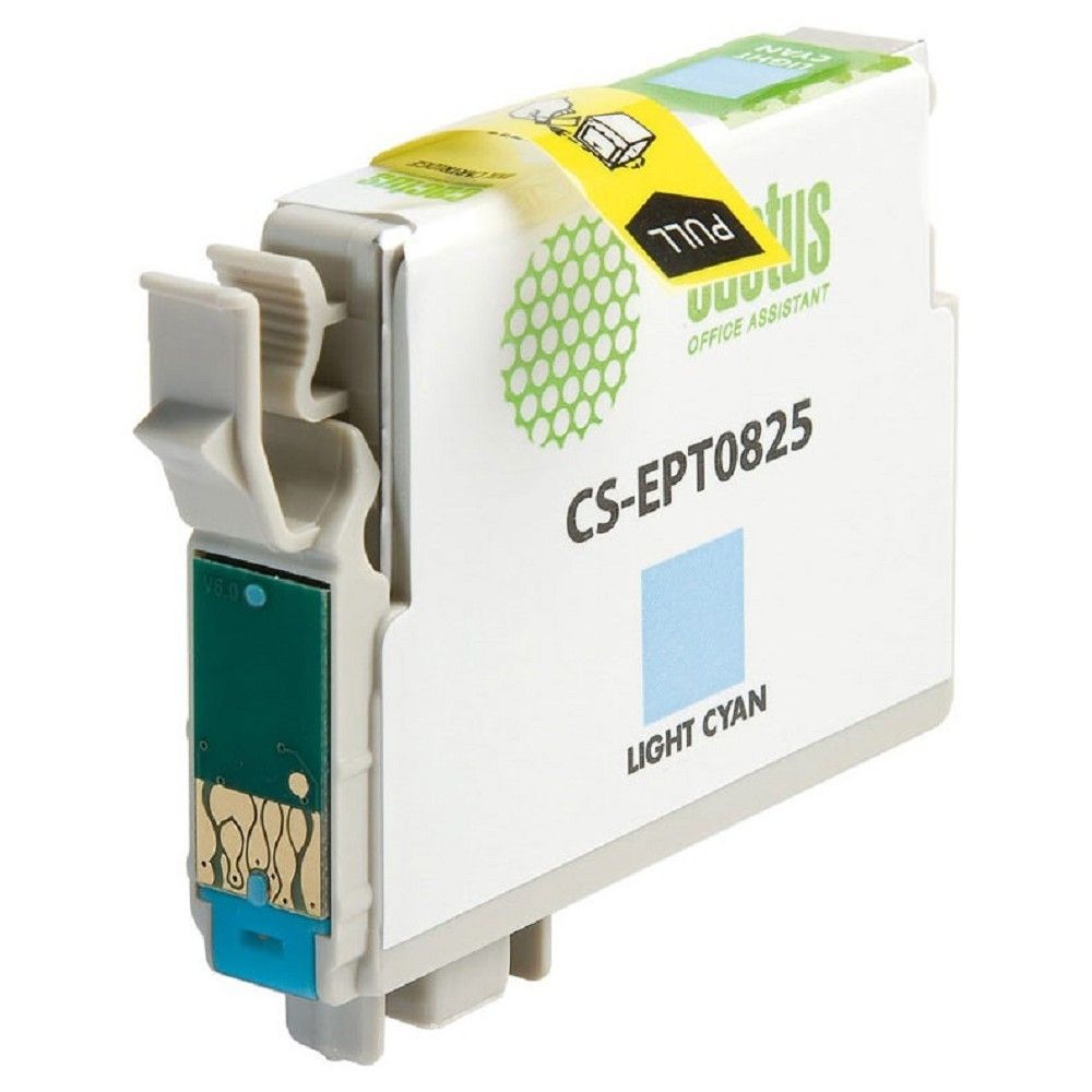 Картридж струйный Cactus CS-EPT0825 T0825 светло-голубой (13.8мл) для Epson Stylus Photo R270/290/RX590 с чипом