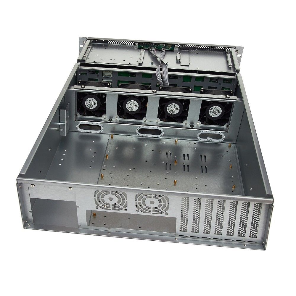 Exegate EX281302RUS Серверный корпус ExeGate Pro 3U660-HS16 <RM 19",  высота 3U, глубина 660, БП 2U-800ADS,16xHotSwap, USB>