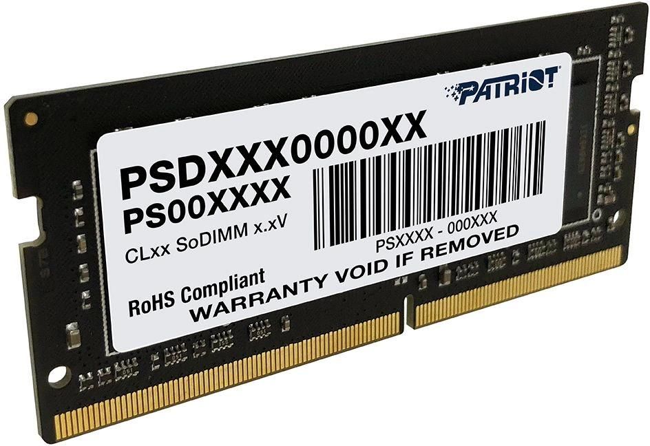 Оперативная память Patriot Signature Line [PSD416G32002S] DDR4 - 1x 16ГБ, 3200МГц, 22-22-22-52, SO-DIMM