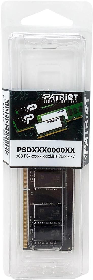 Оперативная память Patriot Signature Line [PSD416G32002S] DDR4 - 1x 16ГБ, 3200МГц, 22-22-22-52, SO-DIMM