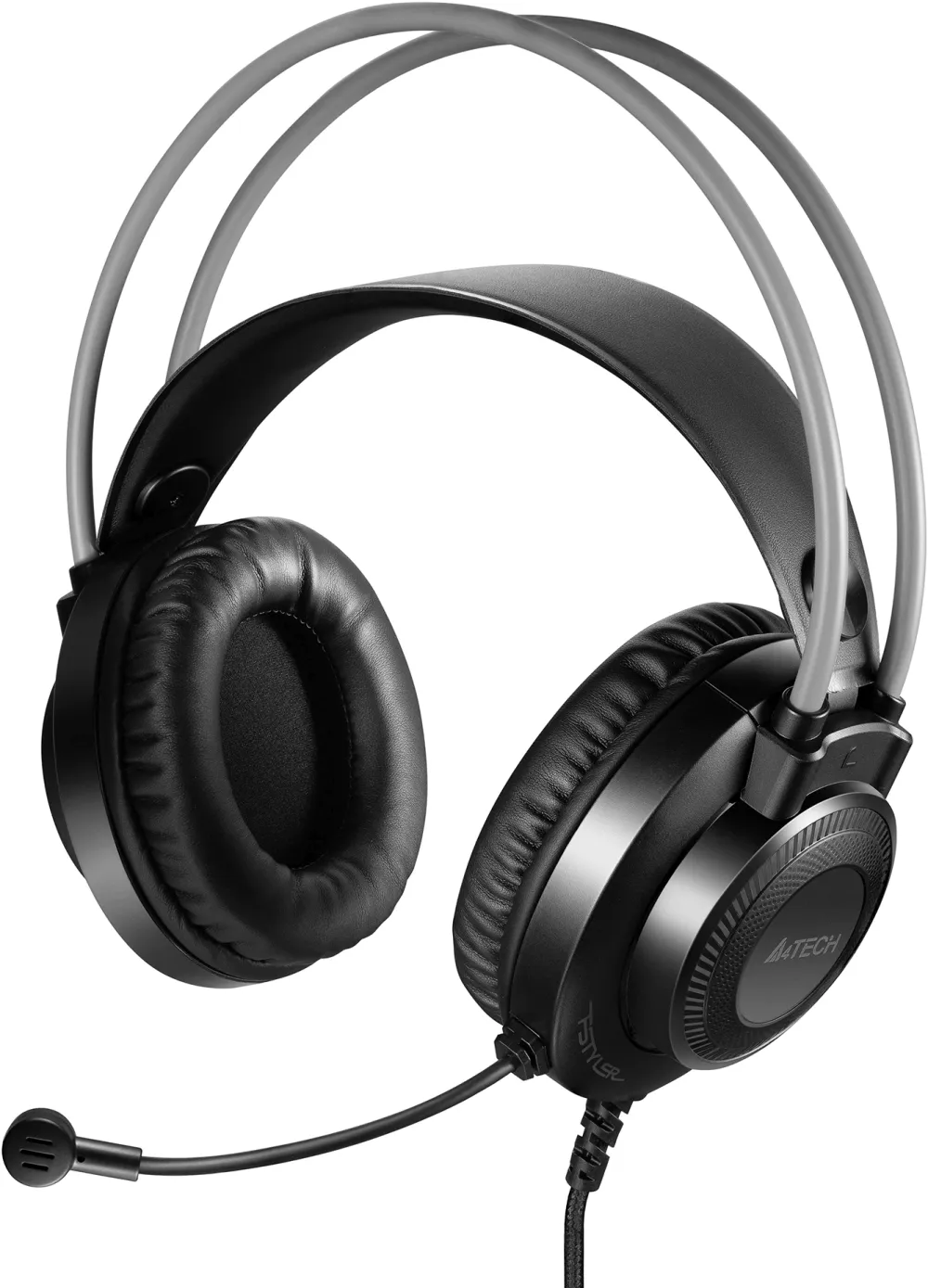 Наушники с микрофоном A4Tech Fstyler FH200U серый 2м накладные USB оголовье (FH200U GREY)
