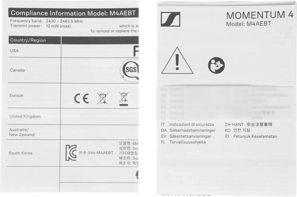 Гарнитура мониторные Sennheiser Momentum Wireless 4 2м черный беспроводные bluetooth в ушной раковине (509266 M4AEBT BLACK)