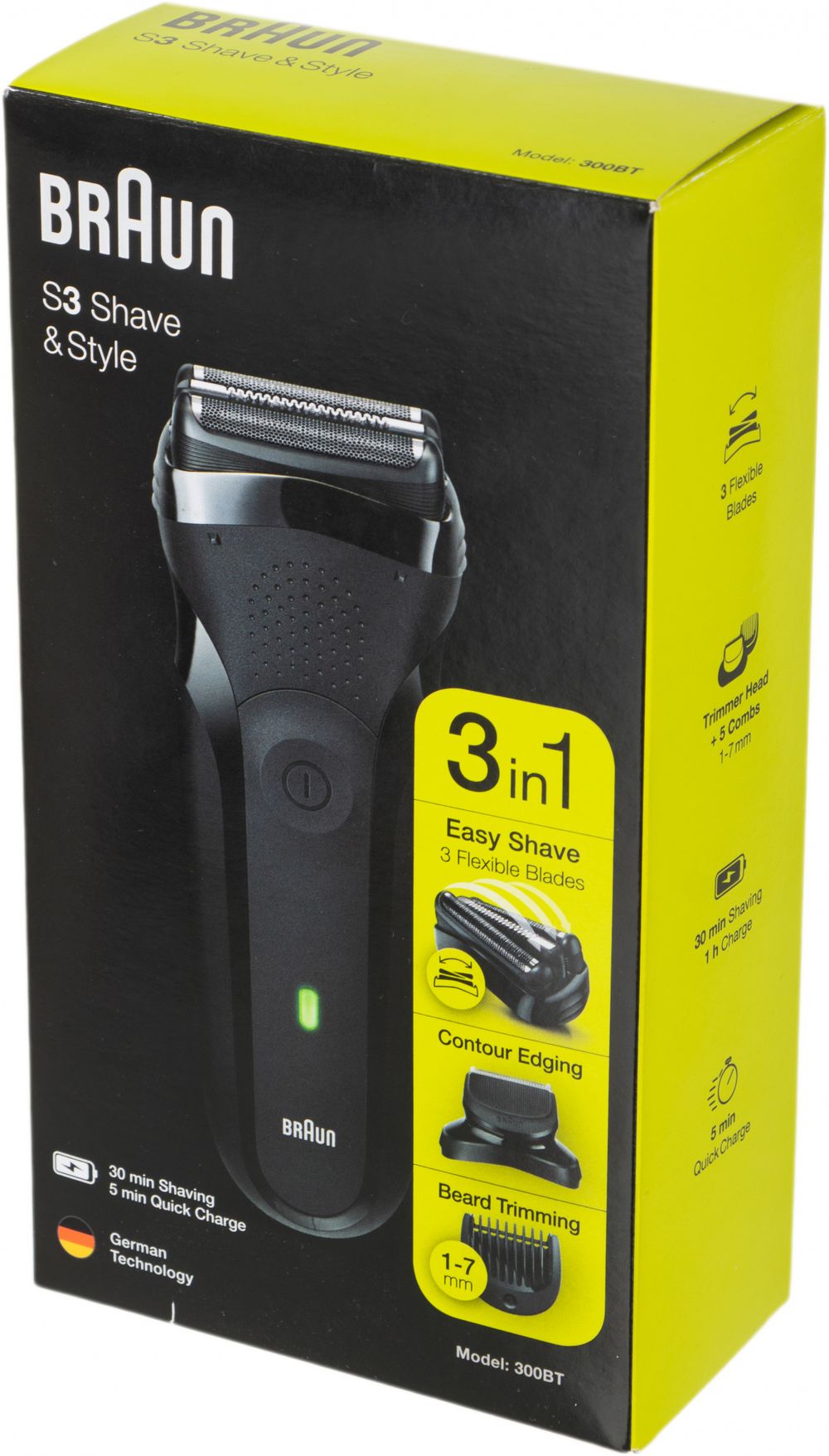 Бритва сетчатая Braun Series 3 300BT реж.эл.:2 питан.:аккум. черный