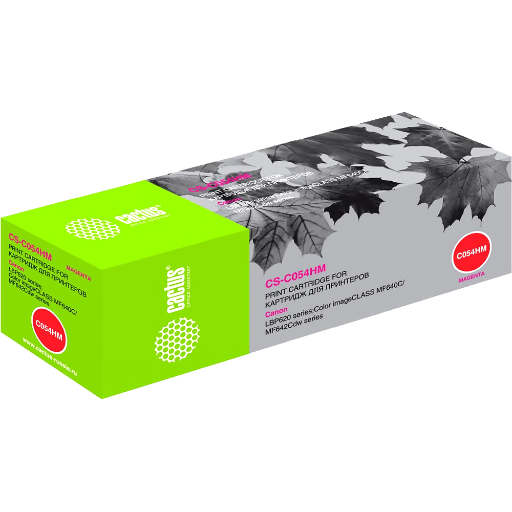 Картридж лазерный Cactus CS-C054HM 054 H M пурпурный (2300стр.) для Canon LBP 621Cw/623Cdw/641Cw/643Cdw