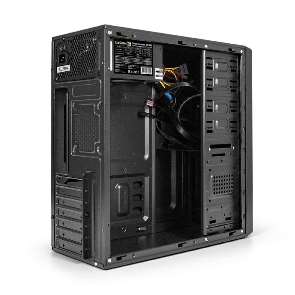 Exegate EX287142RUS Корпус Miditower ExeGate XP-402U2-400W-12 (ATX, БП XP400 с вент. 12см, 1*USB+2*USB3.0, аудио, черный)