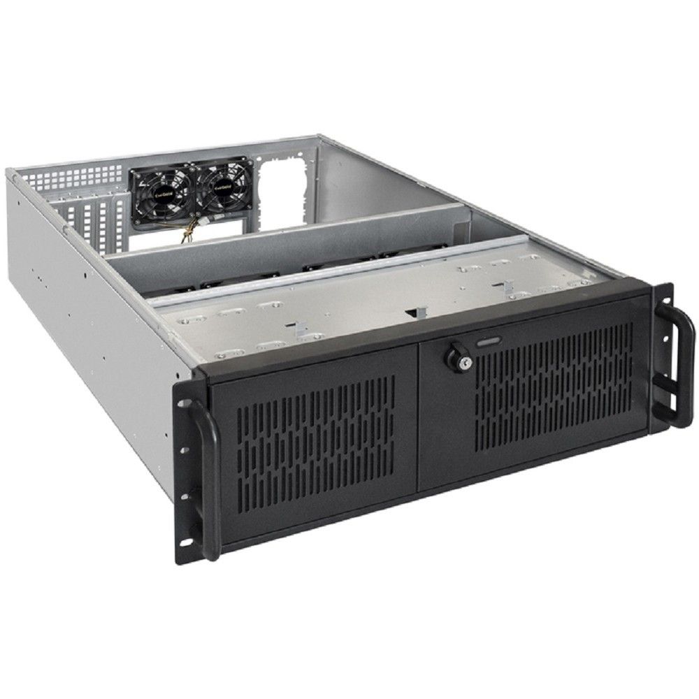 Exegate EX300101RUS Серверный корпус ExeGate Pro 4U650-010/4U4139L <RM 19", высота 4U, глубина 650, БП 1000PAS, USB>