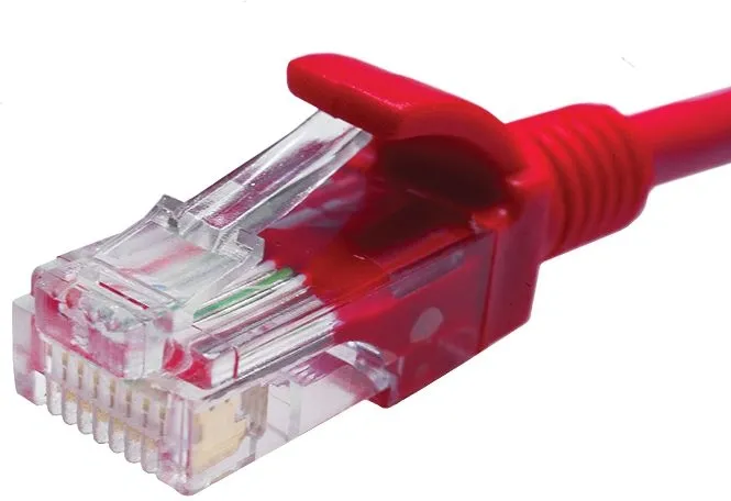 Патч-корд Suprlan 10-0154 UTP RJ-45 вил.-вилка RJ-45 кат.5E 3м красный LSZH 26AWG